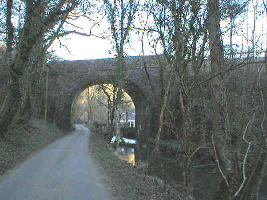 Railway arch crossing River Alun